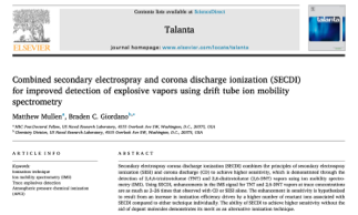Secondary electrospray corona discharge ionization (SECDI) 